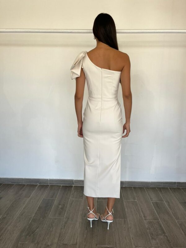 Bow Down Midi Dress in Ivory Outlet - Imagen 2