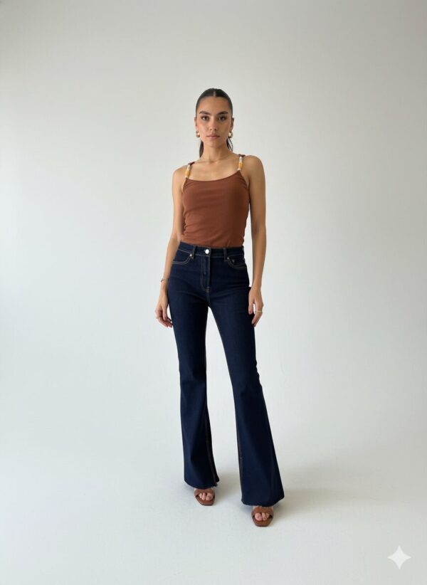 Beaded Top Brown - Image 2
