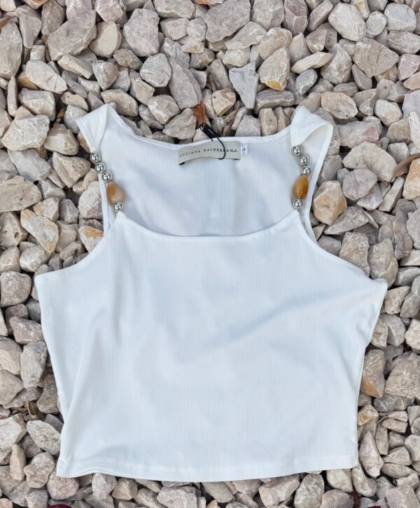 Beaded Top Ivory