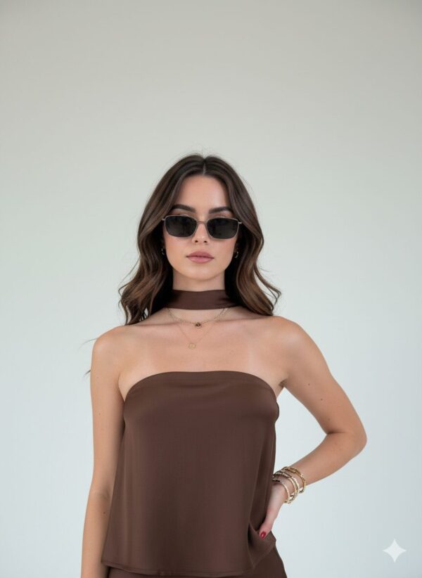 Brown Satin Set - Image 2