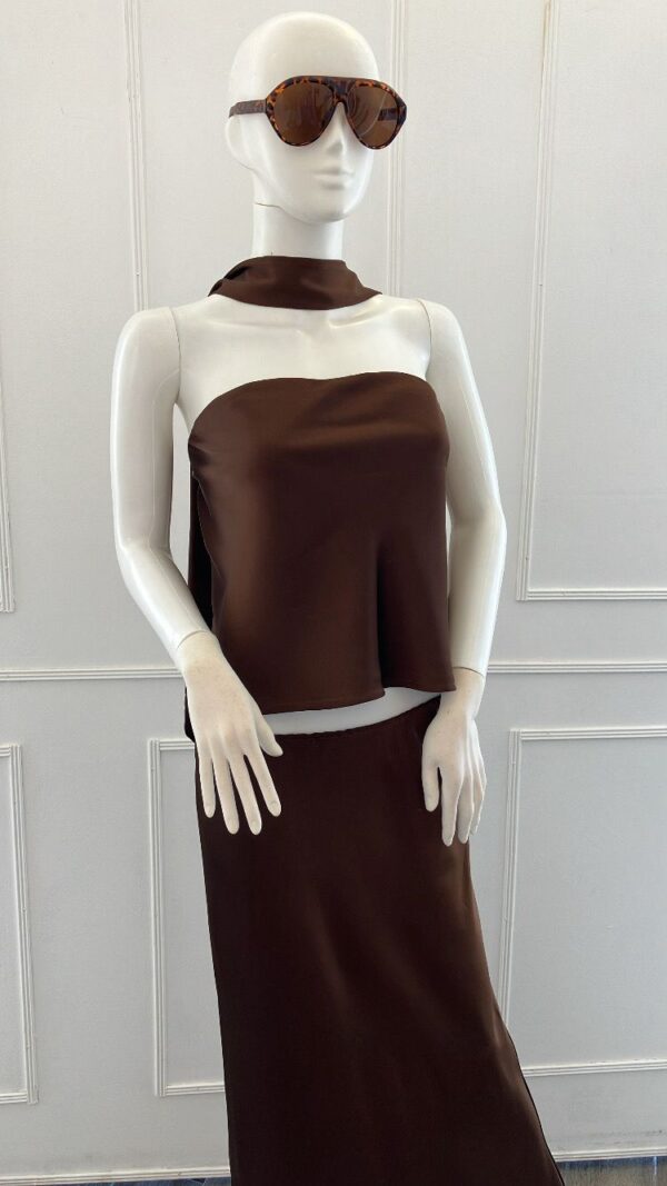 Brown Satin Set - Imagen 2
