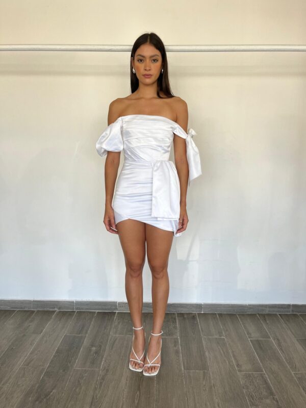 Satin Dress Ivory Outlet
